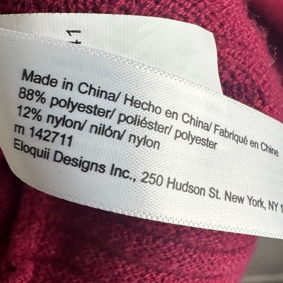 ELOQUII Turtleneck Pullover Ribbed Sweater Biking Red Women’s 14/16 Plus Size - Picture 6 of 9